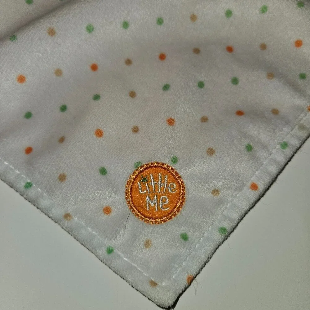 Little Me Giraffe Lovey Plush Baby Toy Orange Green Tan Polka Dots 2016